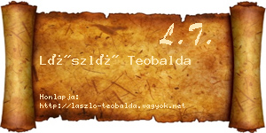 László Teobalda névjegykártya